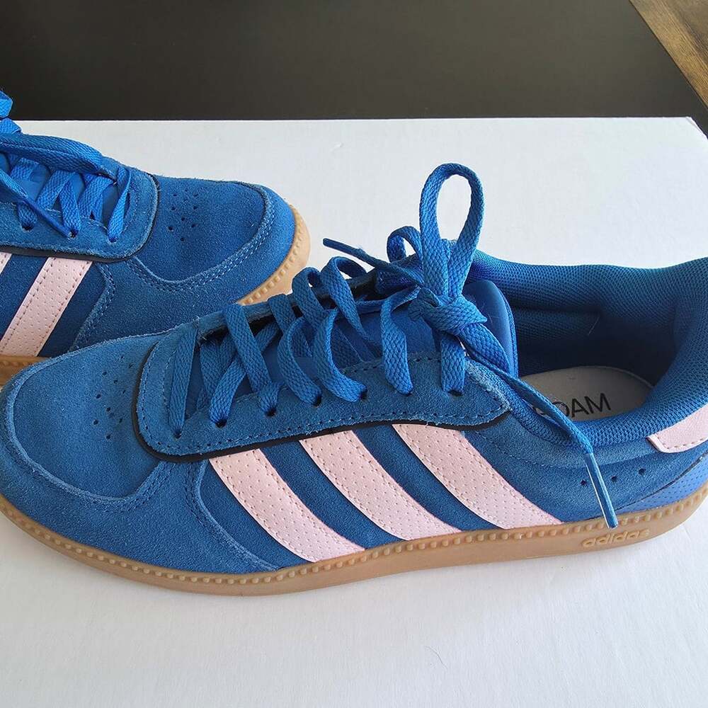 Adidas Sneakers Womans Size 6 Blue Pink Cloudfoam Plus Shoes